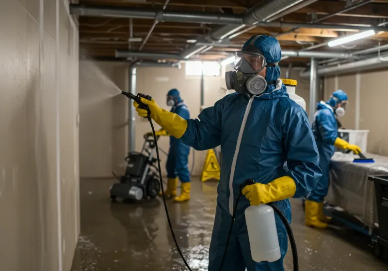 Basement Sanitization and Antimicrobial Treatment process in Grandview, OH